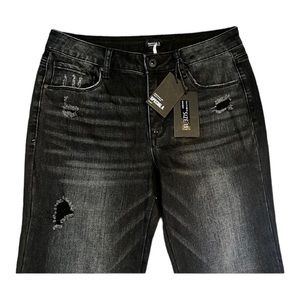 Special A, NWT, Distressed, Womens Jeans, Blk, Bootcut, Sz.13 Style-P7145BK-SA